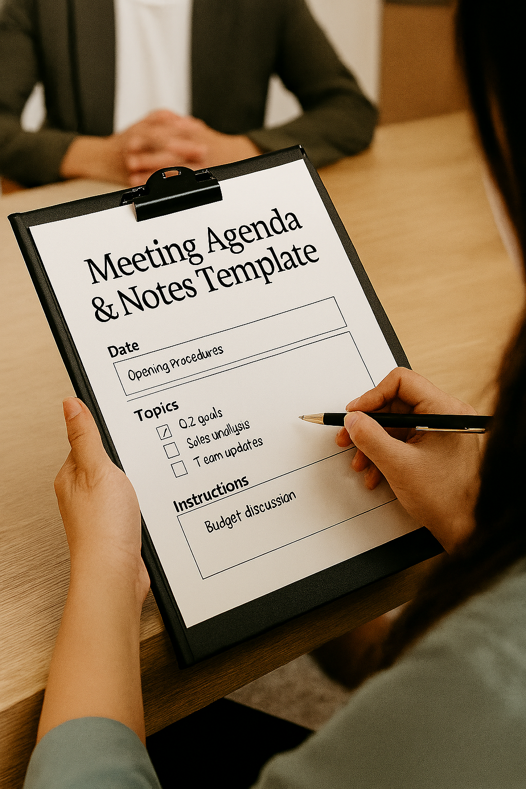 Meeting Agenda and Notes Template (Digital PDF)