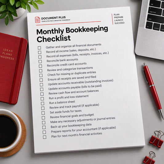Monthly Bookkeeping Checklist