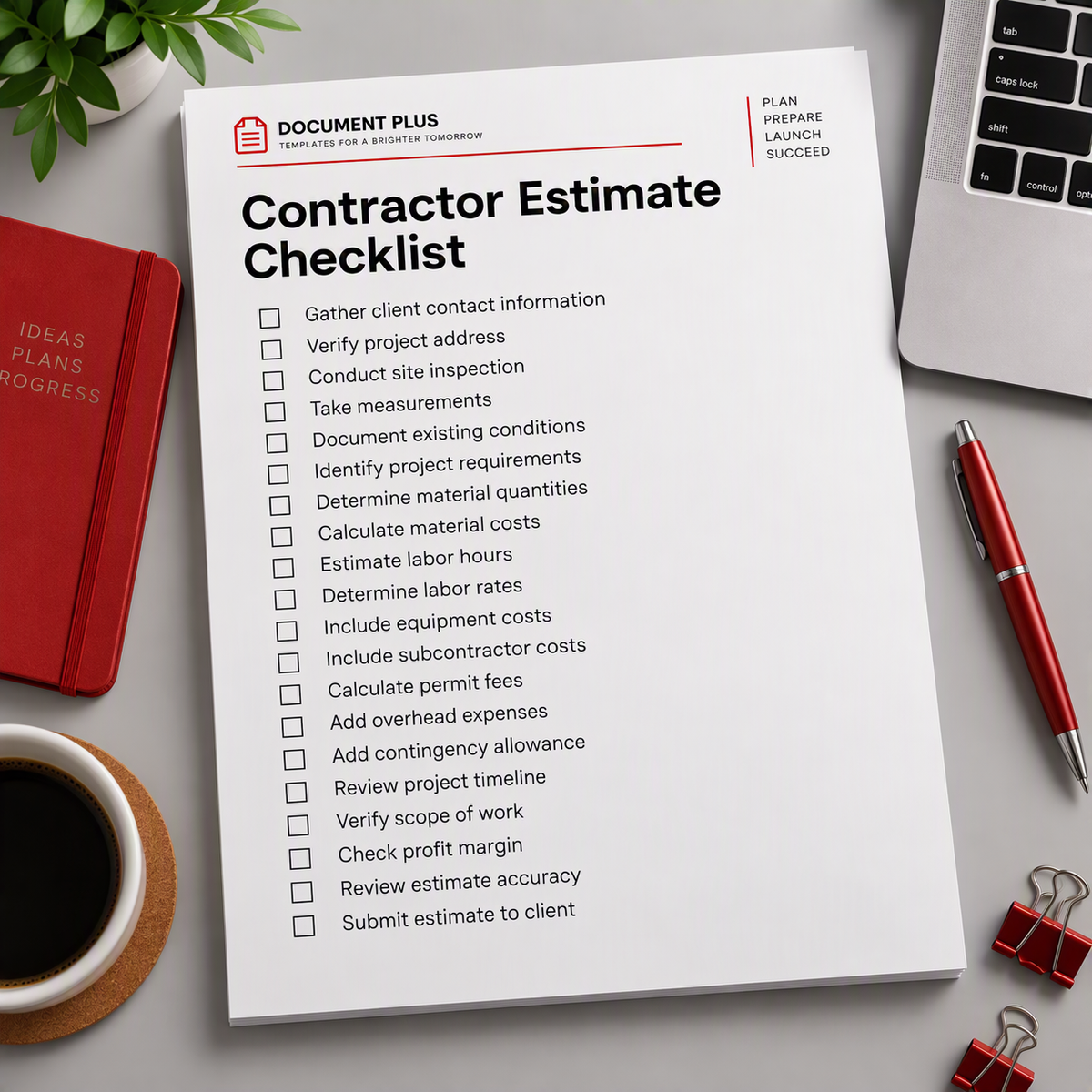 Contractor Estimate Checklist