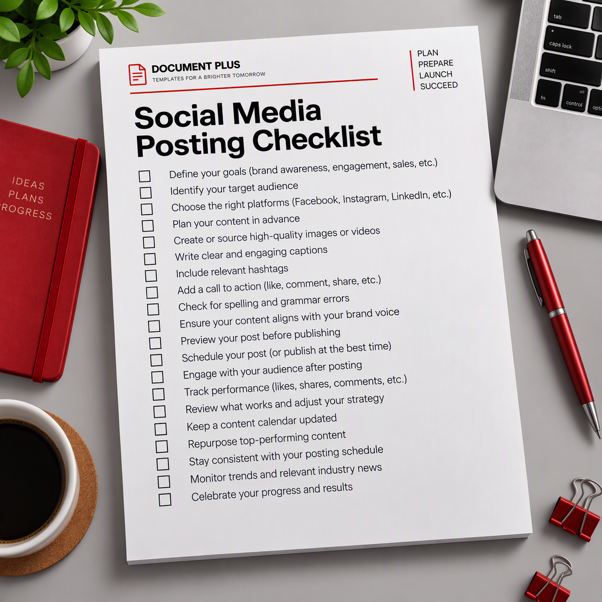 Social Media Posting Checklist