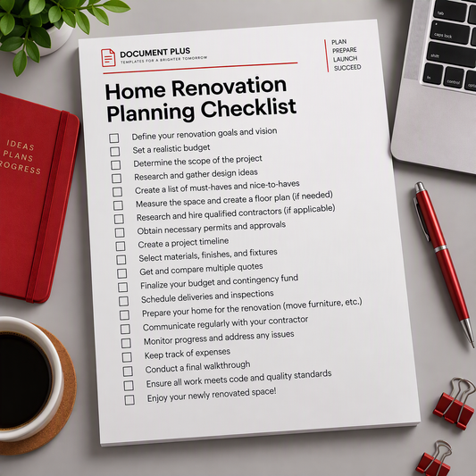 Home Renovation Planning Checklist