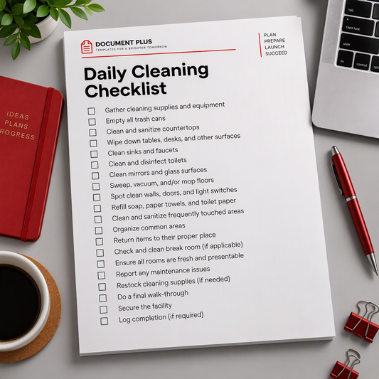 Daily Cleaning Checklist