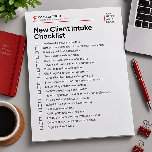 New Client Intake Checklist