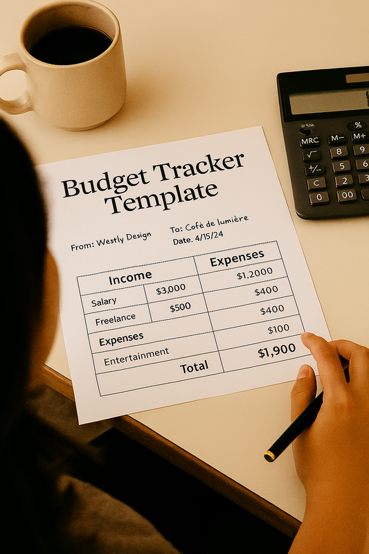 Budget Tracker Template (Digital PDF)