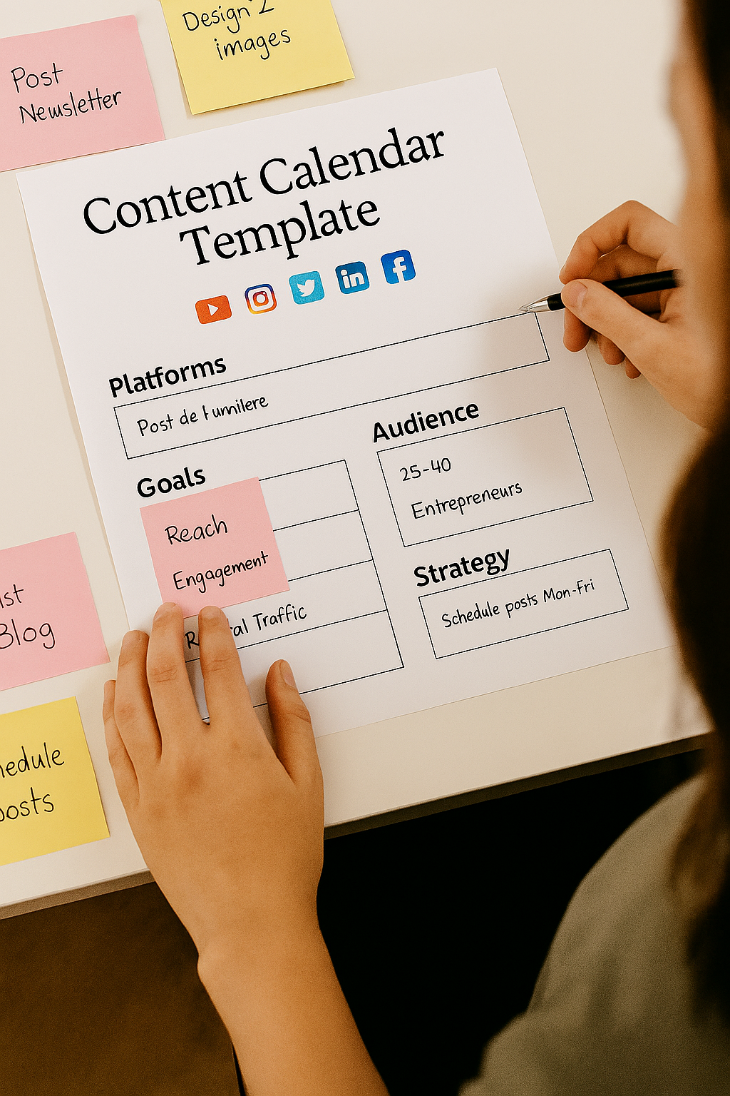 Content Calendar Template (Digital PDF)