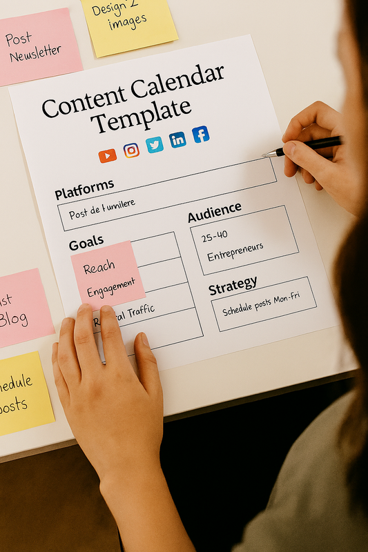 Content Calendar Template (Digital PDF)