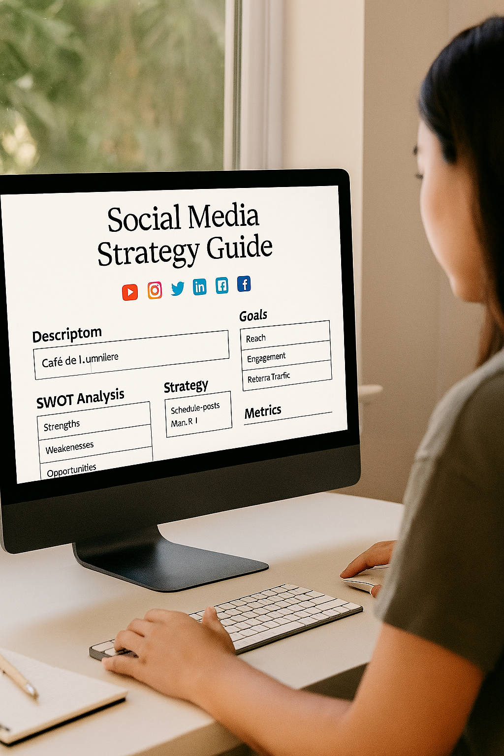 Social Media Strategy Guide Template (Digital PDF)
