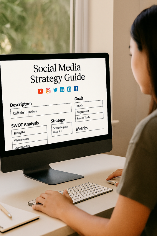 Social Media Strategy Guide Template (Digital PDF)